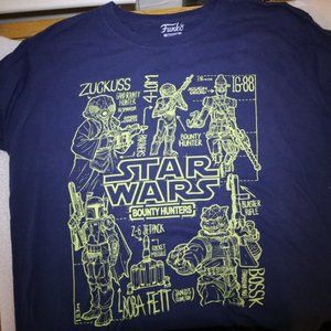 Star wars Bounty Hunters Blue Graphic T-shirt